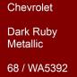 Preview: Chevrolet, Dark Ruby Metallic, 68 / WA5392.